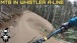 First time riding Whistler A-Line || Whistler Mountain Bike Park