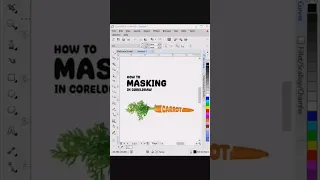 Masking Carrot in CorelDraw #shorts #coreldraw #tutorial #tips #masking #carrot