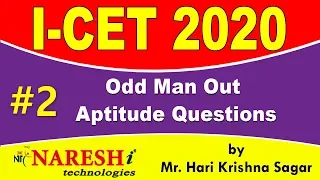 Odd Man Out Aptitude Questions | ICET 2020 Exam Questions and Answers - #2