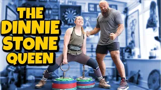 HEAVY Dinnie Stone Training with Rogue Record Holder Chloe Brennan