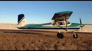 Cessna 182 making a STOL approach