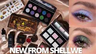 Shellwe Makeup Mist Witch, Present Highlighter, Lip & Cheek Muds | Swatches, Comparisons, 2 Looks