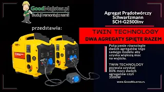 TWIN TECHNOLOGY - Równoległe połączenie DWÓCH Agregatów Inwerterowych - Schwartzmann SCH-G2500inv