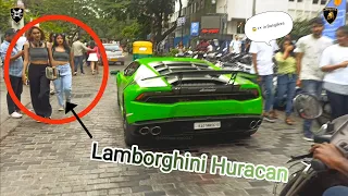 Lamborghini Huracan 🫀💥 in Bangalore Church sweets in India ₹ 3.73 Crore 💛❤️ #lamborghini #india 🇮🇳🇮🇹