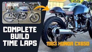 Honda CX650 Cafe Racer Build *Time Lapse*