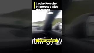 cocky porsche 911 messes with the wrong sleeper audi rs4