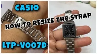 Casio LTP-V007D-1 How to adjust the strap or Resize the strap