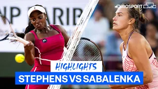 Sabalenka Takes Fourth Round Victory Against Sloane Stephens | Eurosport Tennis