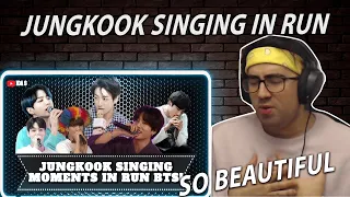 Oh so beautiful! - Jungkook singing moments in Run BTS | Reaction