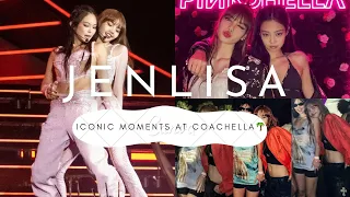 All of Jenlisa Iconic Moments In Coachella Area🌴 #blackpink #jenlisa #lisa #jennie #jenlisashipper