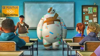 A Battered, Fat Robot Enters the School and Confuses Everyone With Its Large, Ungainly Body