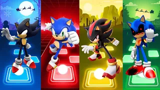 Dark sonic vs Sonic vs Shadow the Hedgehog vs Sonic Exe Tiles Hop EDM RUSH!