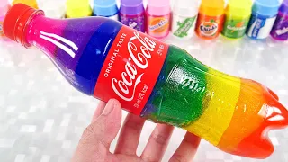 Satisfying Video l Mixing All My Slime Smoothie in Coca Cola Slime Bottle ASMR l RainbowToyTocToc