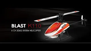 XK Falcon Blast K110 Micro RC helicopter, first flight & crashed in to the wall. Futaba Radio