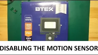 How to Bypass the Motion Sensor on a LED Floodlight