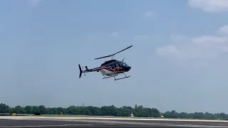 Air Evac Lifeteam Bell 206L Longranger Landing and Shut Down