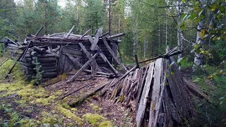 10 дней в глухой тайге. Одиночный поход. Старая землянка. Заброшенная деревня и буровая. Часть 2