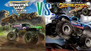 Monster Jam Steel Titans 2 Vs. Monster Truck Destruction