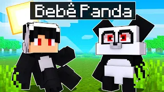 NASCI como um BEBÊ PANDA no Minecraft