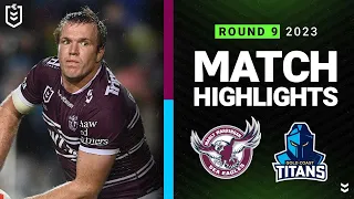 NRL 2023 | Manly-Warringah Sea Eagles v Gold Coast Titans | Match Highlights