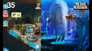 Merge Mansion | Landing Room Level 50 Part 490 🐡🐟🐠