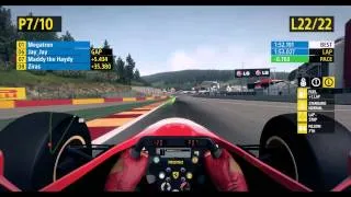 F1 2013 - Spa with 90's Cars, First and Last Laps