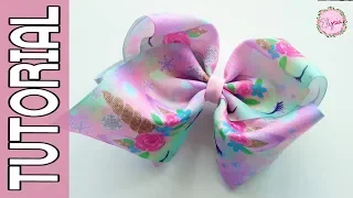 Jojo Siwa (Jumbo Boutique 3") - Ribbon Bow Tutorial - DIY by Elysia Handmade