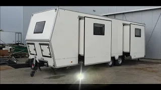 UniAct 2 WAY trailer - apartment trailer with ELECTRICAL pull out slides (travel, camper trailer)