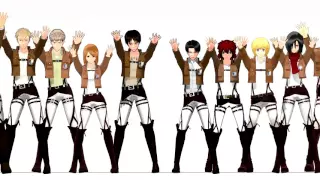 (進撃の巨人)【1, 2, 3! - Attack On Titan】MMD