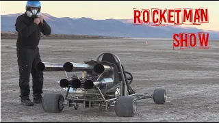 Crazy Rocketman: Running the "beast" Jet go kart on the road.