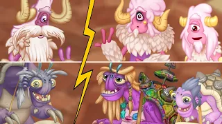 All Adult Celestials Comparison - Update 5 Adult Attmoz | My Singing Monsters - Dawn of Fire