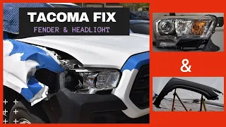 Tacoma Repair ( Battered Hood & Fender )