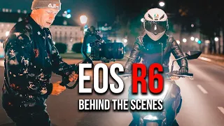 Canon EOS R6 low light shoot - behind the scenes with Zhiyun Crane 2s