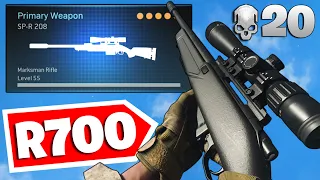 the *NEW* R700 SNIPER in WARZONE! BEST SP-R 208 CLASS SETUP! 20 KILL GAMEPLAY! (MODERN WARFARE)