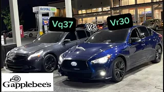 G37 vs Q50s 3.0t ROLL RACING (POV)