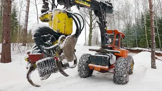 Working With Old Kockums Tree Harvester