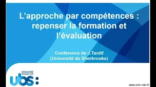 Conférence de Jacques Tardif sur l'approche compétences