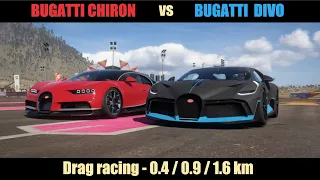 Forza Horizon 5 | Drag racing: Bugatti CHIRON vs Bugatti Divo