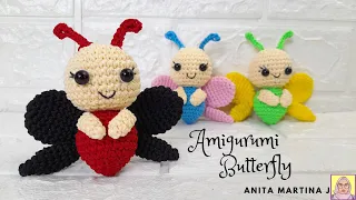 Amigurumi Butterfly│Amigurumi Kupu Kupu | Tutorial Amigurumi Free Pattern | Eassy for Beginner