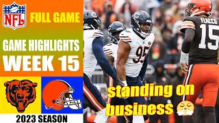 Chicago Bears vs Cleveland Browns FULL 1st QTR [WEEK 15] | NFL Highlights 2023