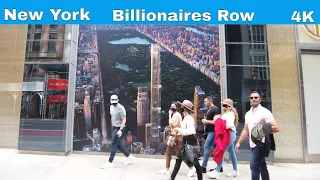 【4K】MANHATTAN  | BILLIONAIRES ROW NYC | 57TH STREET | NEW YORK | 2021