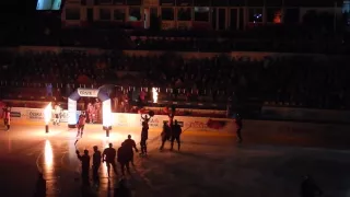 1.semifinále play off EBEL - HC ORLI ZNOJMO vs. EHC LIWEST Linz - 13,3,2016 (3-4) - nástup