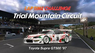 Gran Turismo 7 Lap Time Challenge Time Trial - Supra GT500 - Trial Mountain Circuit - Gold 1:53.163