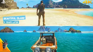 UNCHARTED 4 :  WALKING ON THE BEACH | REALISTIC   (PS5) 4K 60FPS HDR