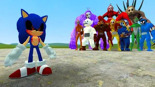 NEW SONIX.EXE VS ALL SLENDYTUBBIES 3 NPCs in Garry's Mod Fight