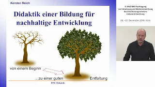 „Didaktik einer Bildung für nachhaltige Entwicklung“ - Prof. Dr. Kersten Reich