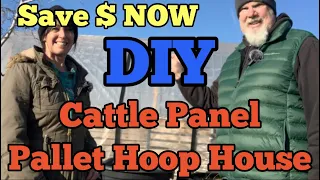 Best DIY Windproof Cattle Panel Hoop House High Tunnel Greenhouse Build !!! Cheap and Easy