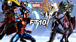 UMVC3 - FT10 - ZERO/SPIDER-MAN/DANTE VS JILL/AMATERASU/MORRIGAN!