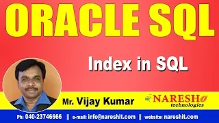 Index in SQL | Oracle SQL Tutorial Videos | Mr.Vijay Kumar