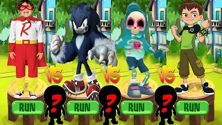 Tag with Ryan vs Sonic Dash Werehog vs Subway Surfers World Tour Mexico vs Ben 10: Up to Speed
